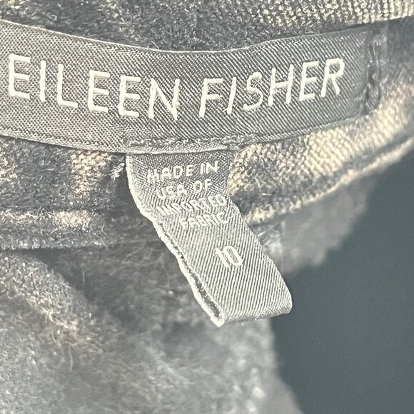 Eileen Fisher Straight Leg Black Velvet Jeans Minimalist Sustainable Sz 10 - Picture 5 of 6